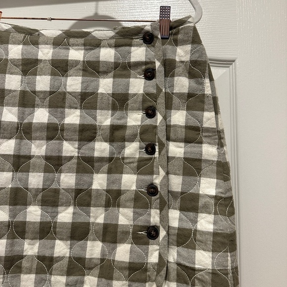 Madewell Quilted Flannel Mini Skirt in Gingham Check size 4 - Picture 9 of 11